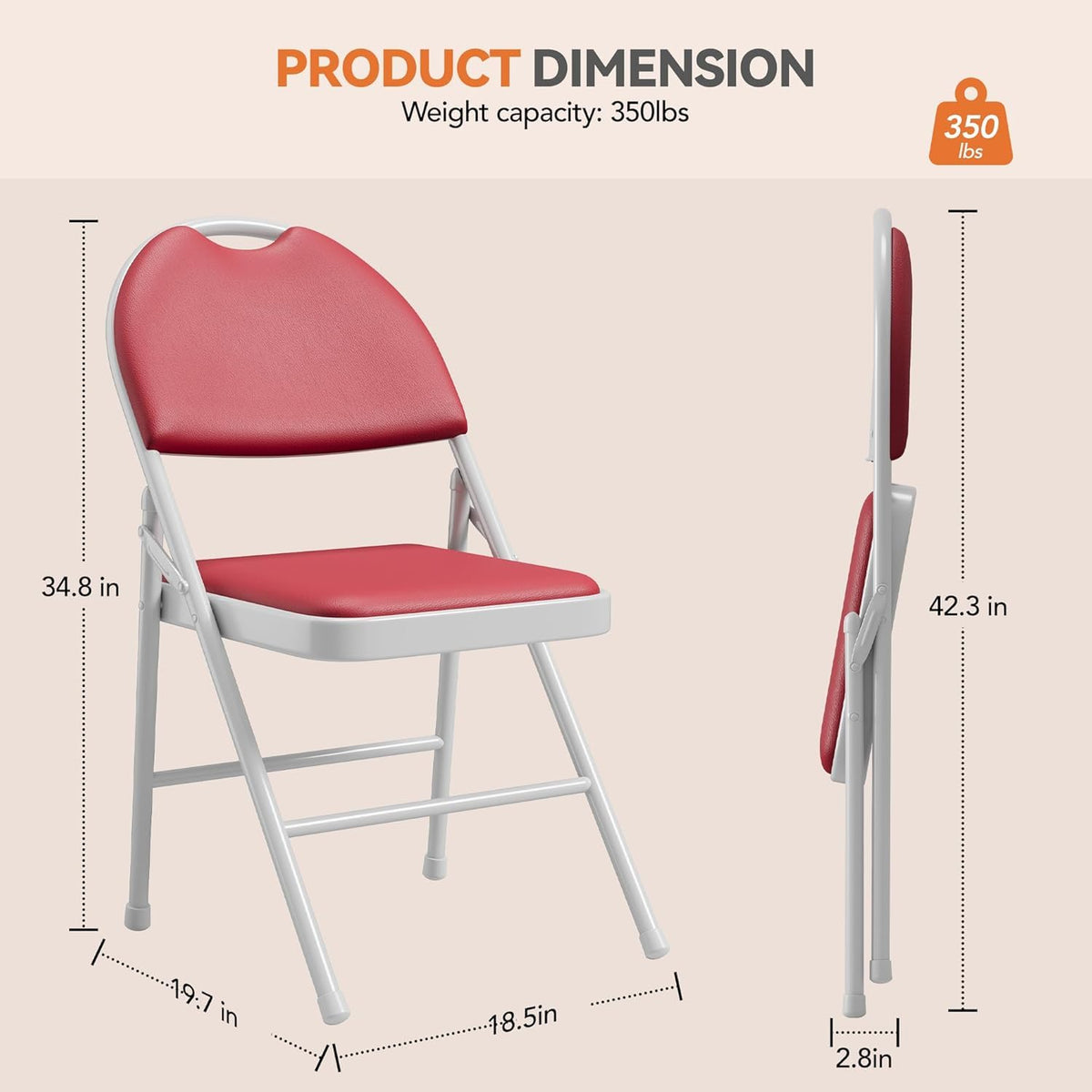 Asiento acolchado de PU